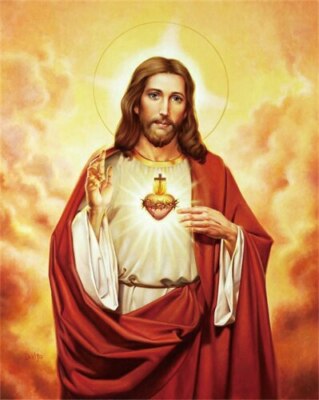 toile tableaux Jésus Christ  70x56 cm
