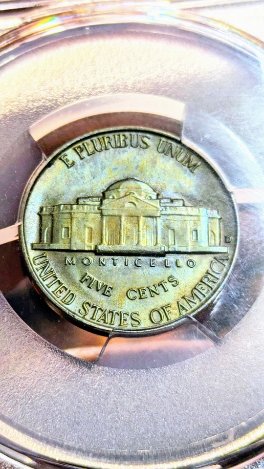 1939-D 5C Reverse of 38 Jefferson Nickel  PCGS MS65FS "GEM" - Image 3 of 4