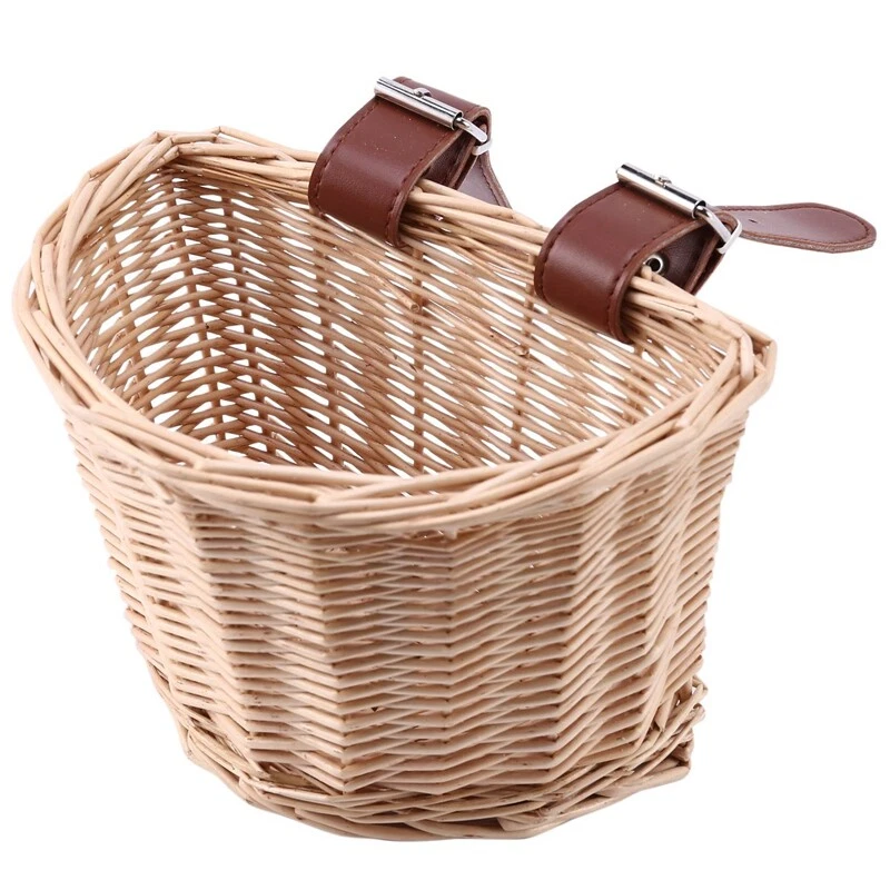 Bicycle rattan basket hot sale