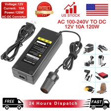 AC 240V To 12V DC 120W Car Cigarette Lighter Socket Converter Power Adapter NEW