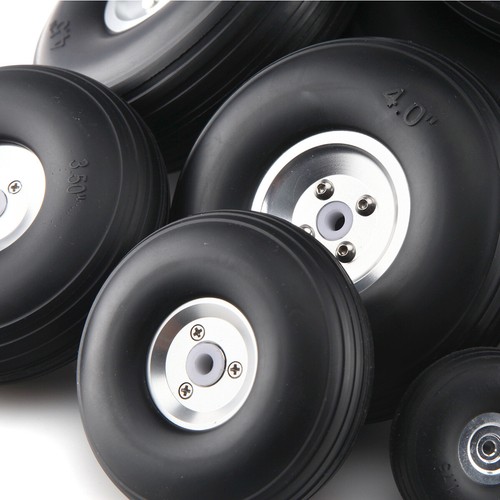 1 pair 2"/50.8mm RC Airplane PU wheel with Dia-Casting Aluminum Hub w/ Screw - Picture 8 of 13