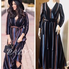 NWT ZARA LONG FLOWING STRIPED DRESS 2082/005