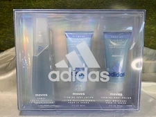 ADIDAS MOVES 50ML EDT SP/ 88ML BODY LOTION/ 88ML FOAMING BODY POLISH (GIFT SET)