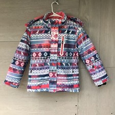 N.Z.B.Z Girls 12, Color Block Insulated Ski Jacket Hooded Winter Thick Coat
