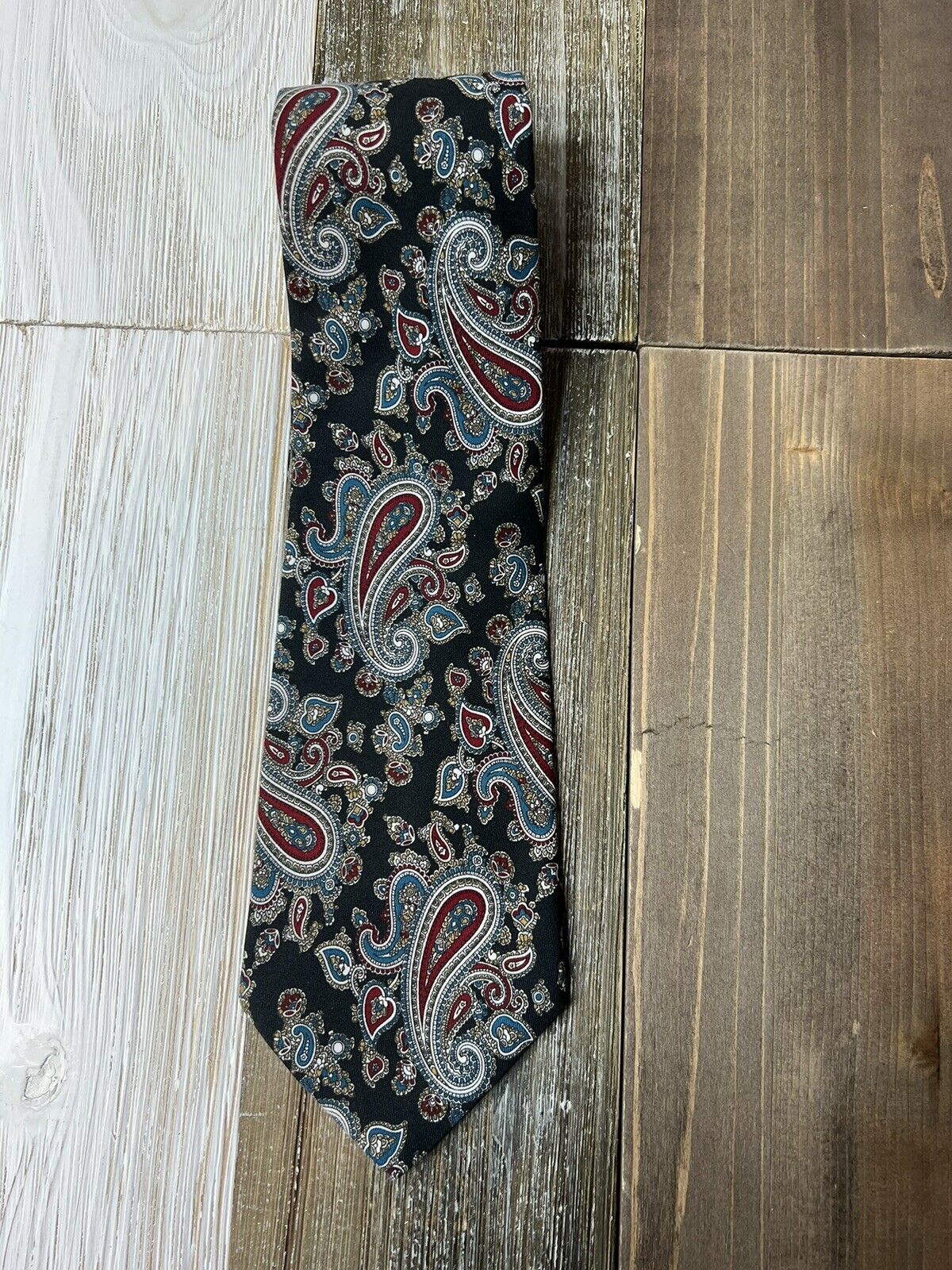 Surrey Necktie Men’s Multicolor Paisley Academia Grandpacore Workwear Tie Preppy