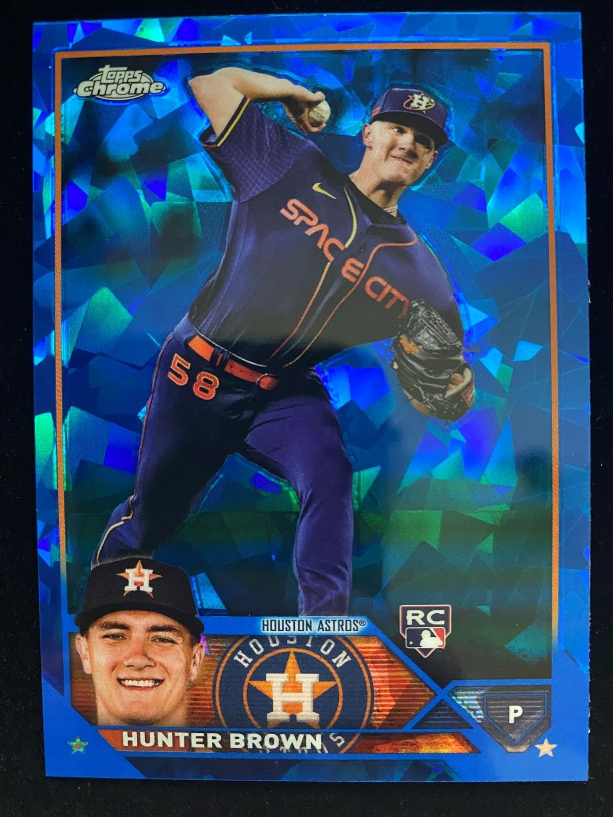 2023 Topps Chrome Sapphire HUNTER BROWN Rookie #111 Houston Astros RC ACE SP