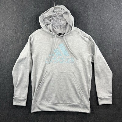 Adidas Hoodie Women's Large Gray Camo Badge Of Sport Pullover