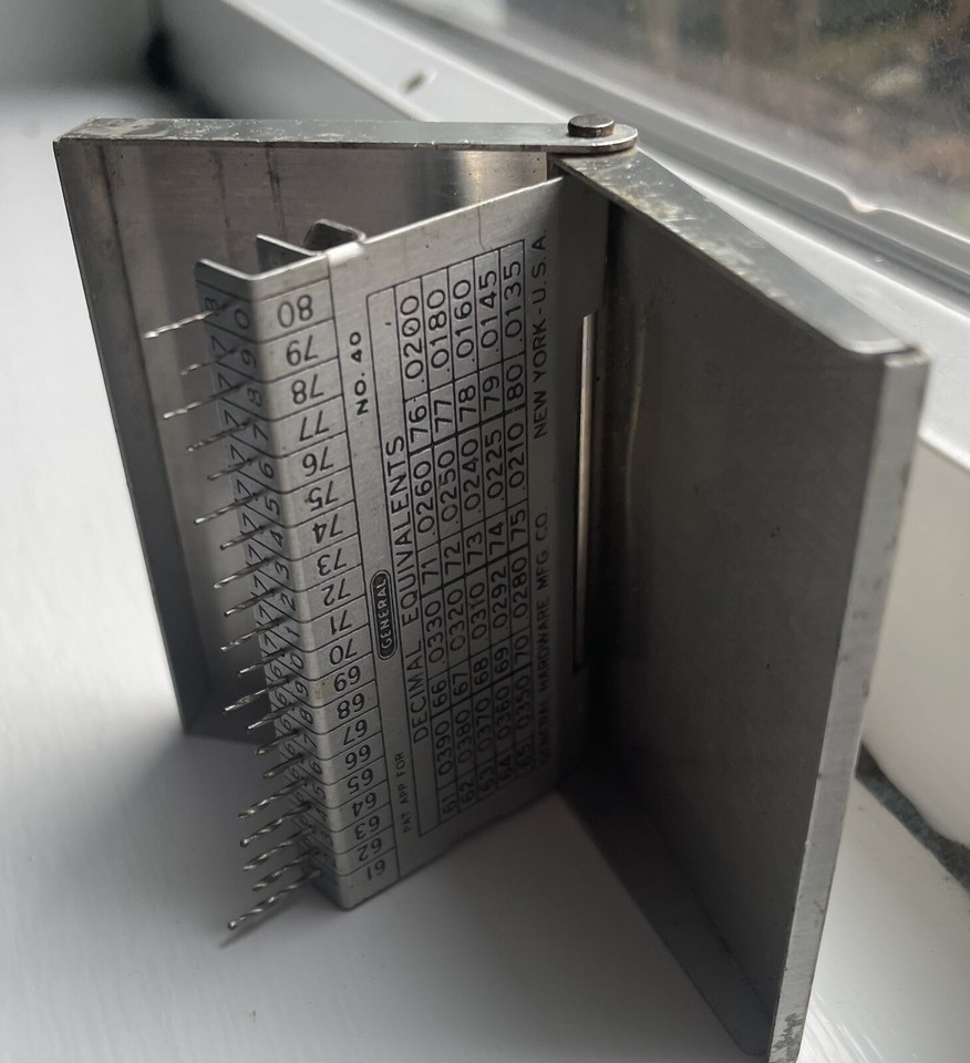 Vintage Craftsman micro Drill Bit Set General Hardware MFG CO New York