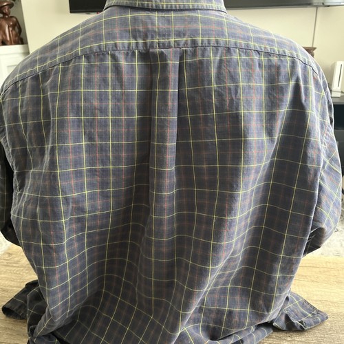 Polo Ralph Lauren Blake Blue Plaid Long Sleeve Button Down Shirt L 2-Ply Cotton - Picture 6 of 7