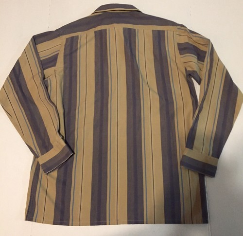 Vintage D'Avila Mens Size Large Long Sleeve Button Up Striped Shirt - Picture 2 of 4