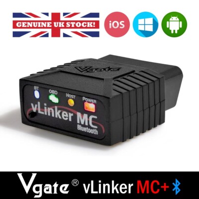 G8 Vgate vLinker MC+ OBDII Bluetooth OBD2 Diagnostic Scanner Android Windows IOS