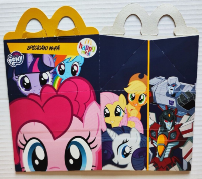 McDonalds Happy Meal BOX My Little Pony TRANSFORMERS BUMBLEBEE