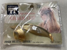 Vintage Hair Clip Gold Tone Metal Charm Clip High-Fashion True Vintage NICE
