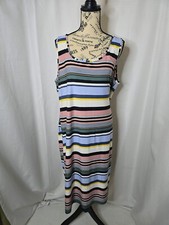 Derek Heart Multi-Colored Striped Midi Dress Women's Size 2X