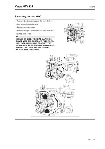 Piaggio Vespa service workshop manual 2008 Vespa GTV 125 - Picture 5 of 12