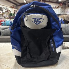 Louisville Slugger Black Blue Softball Backpack-2 Bat Capacity-Hook-Outer Pouch