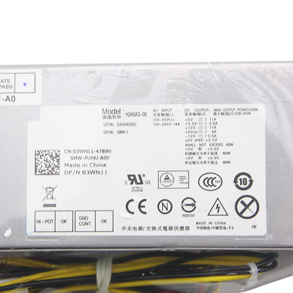 CMJLBM Alimentatore 240W Per Dell OptiPlex SFF – H240ES-00 H240AS-00 AC240ES-00 D240ES-00, Compatibile 390 790 960 990 3010 7010 9010