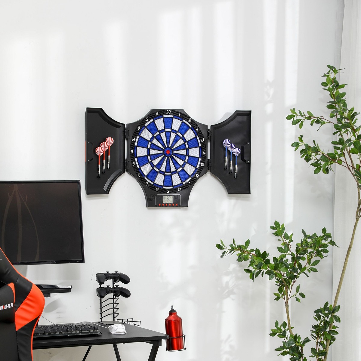 Electronic Dartboard Set for 8 Players w/ 31 Games, LCD Scoring