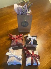 Amazing Handmade Lavender Sachets - Set of 3 in Linen/Cotton, so fragrant