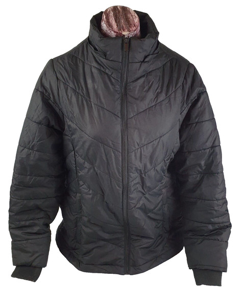 Serra Puffer Jacket, Women's, Size 12, Black, Polyester, Pockets, Zip Closure