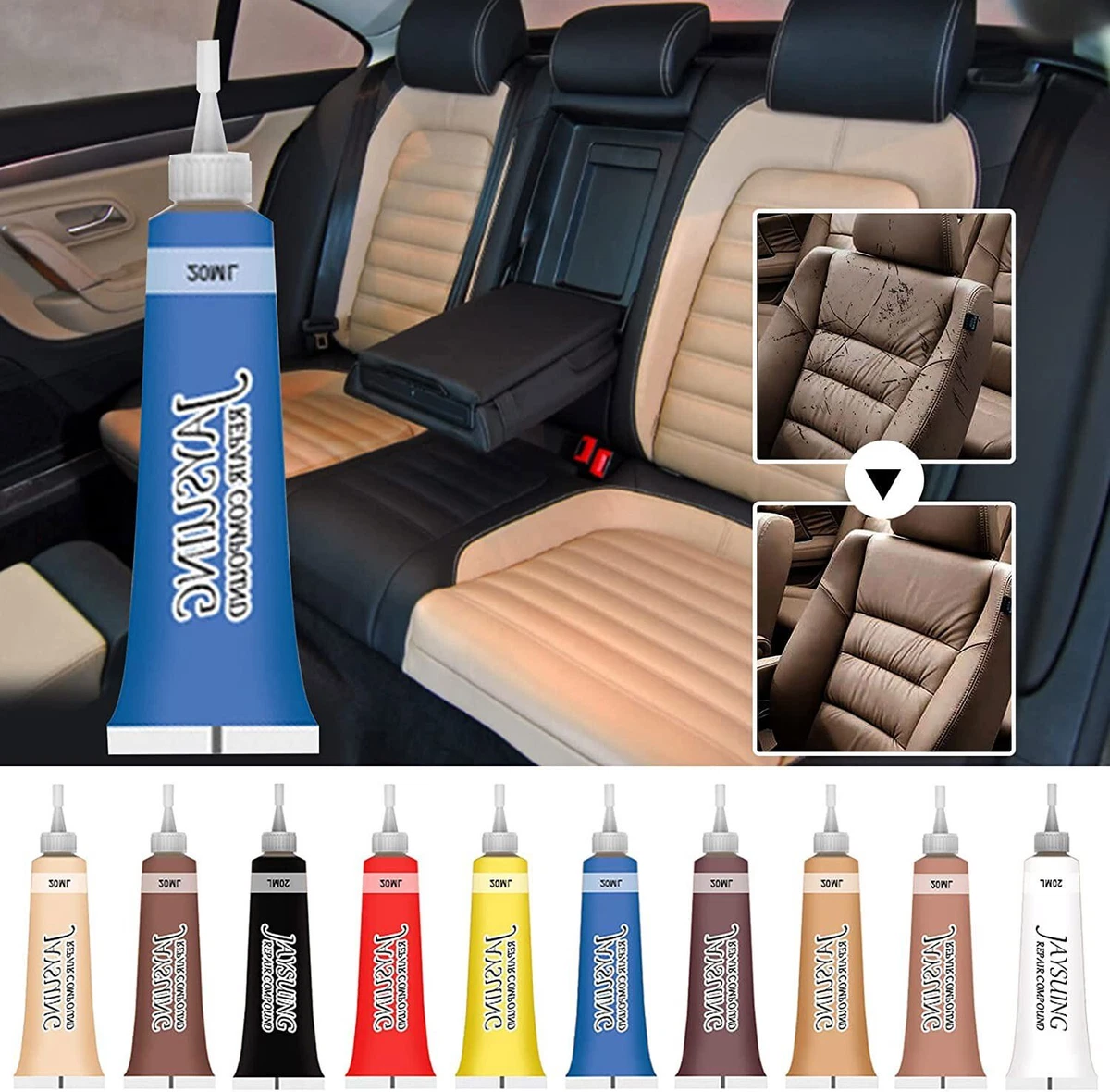 Vinyl Repair Kit For Car Seats Extend Lifespan Advanced Leather Repair Gel  For Furniture Sofa Couch