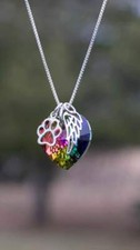 Rainbow bridge pet loss necklace