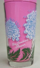 Pin Cushion Flower Peanut Butter Glass Glasses Drinking Kitchen Mauzy 82-5
