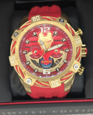Invicta マーベル アイアンマン トニー・スターク 限定 腕時計 Invicta Marvels Iron Man Men's Watch Limited Edition - 52mm, Gold