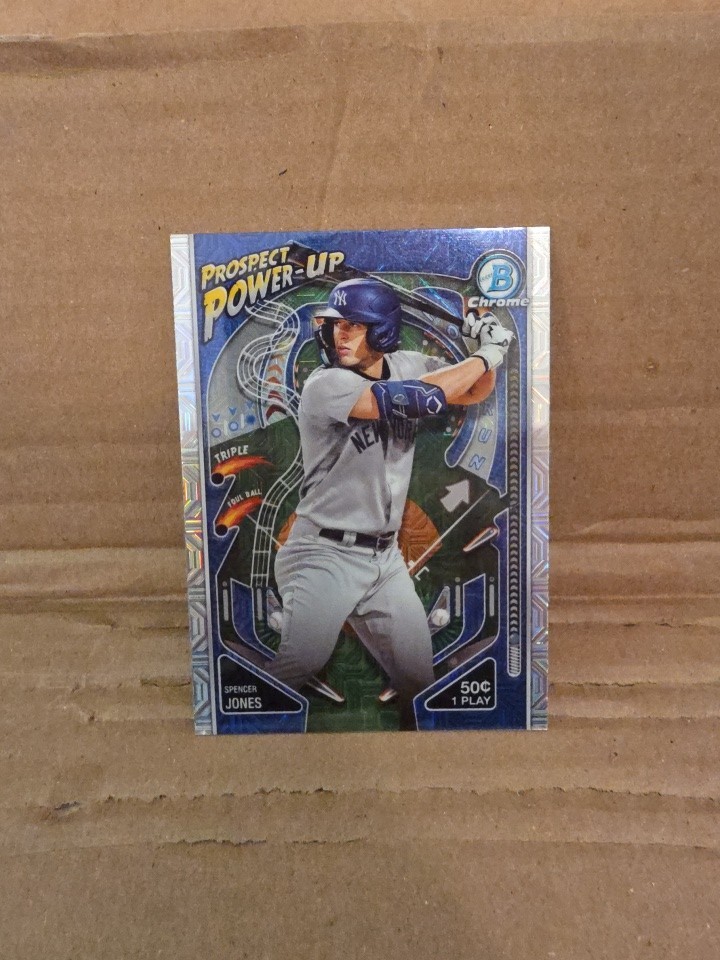 2024 Bowman Chrome Prospect Power-Up Mojo Refractor Spencer Jones #PP-9 Yankees