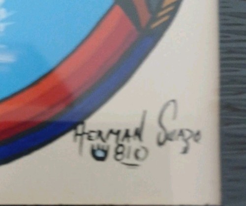 Herman Suazo 1981 Signed Art W/story "The Buffalo" - Picture 5 of 6