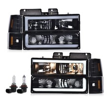 LED Strip Headlight Assembly for Silverado Tahoe Suburban Yukon C/K 1994-1998