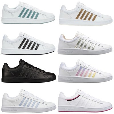 K-Swiss Damen Court Winston Turnschuhe Sneaker Leder Freizeit Mode Schuhe