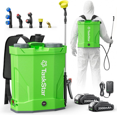 Battery Powered Backpack Sprayer 4 Gallon,Two 2000Mah Batteries Electric Sprayer