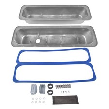 Tall Aluminum Finned Vortec Valve Covers Polished Center Bolt Fits Chevy Sbc 350