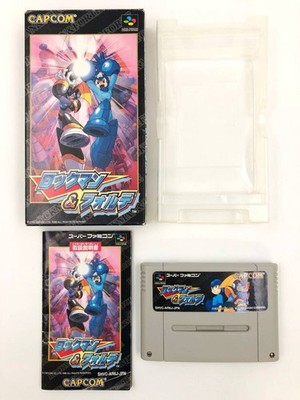 Rockman & Forte Mega Man & Bass SNES CAPCOM Nintendo Super Famicom Box Japan JP