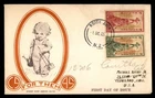 Mayfairstamps New Zealand 1945 dual North Avon health stamps for them Cover aaz_