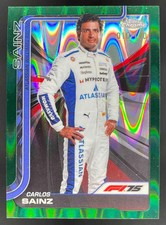 2025 Topps Chrome Formula 1 Green RayWave Refractor Carlos Sainz F1 Driver /140