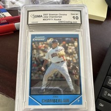 2007 Bowman Chrome Joba Chamberlain #BDPP71 Rookie GMA 10 Auto Yankees