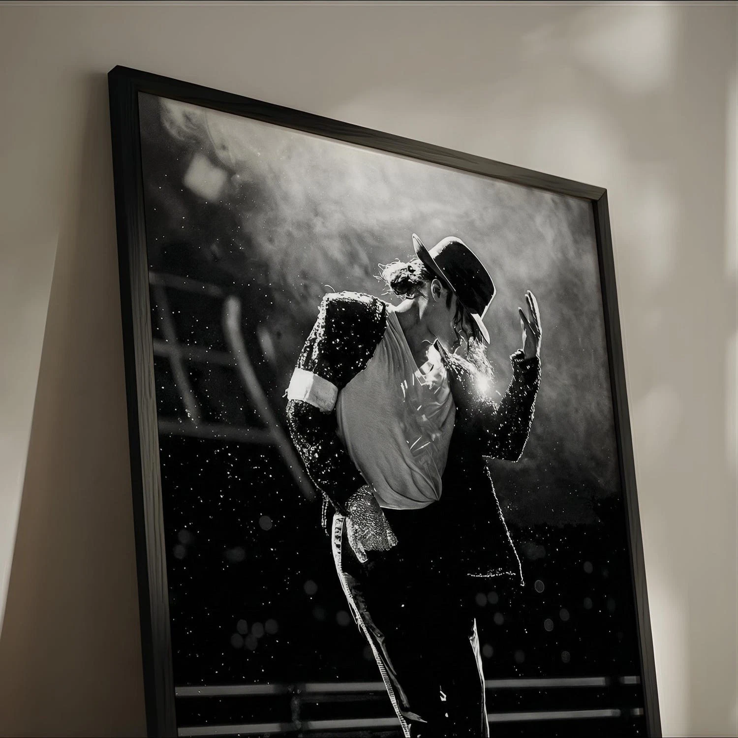 Michael Jackson Classic Stage Black & White Poster – Music Wall Art