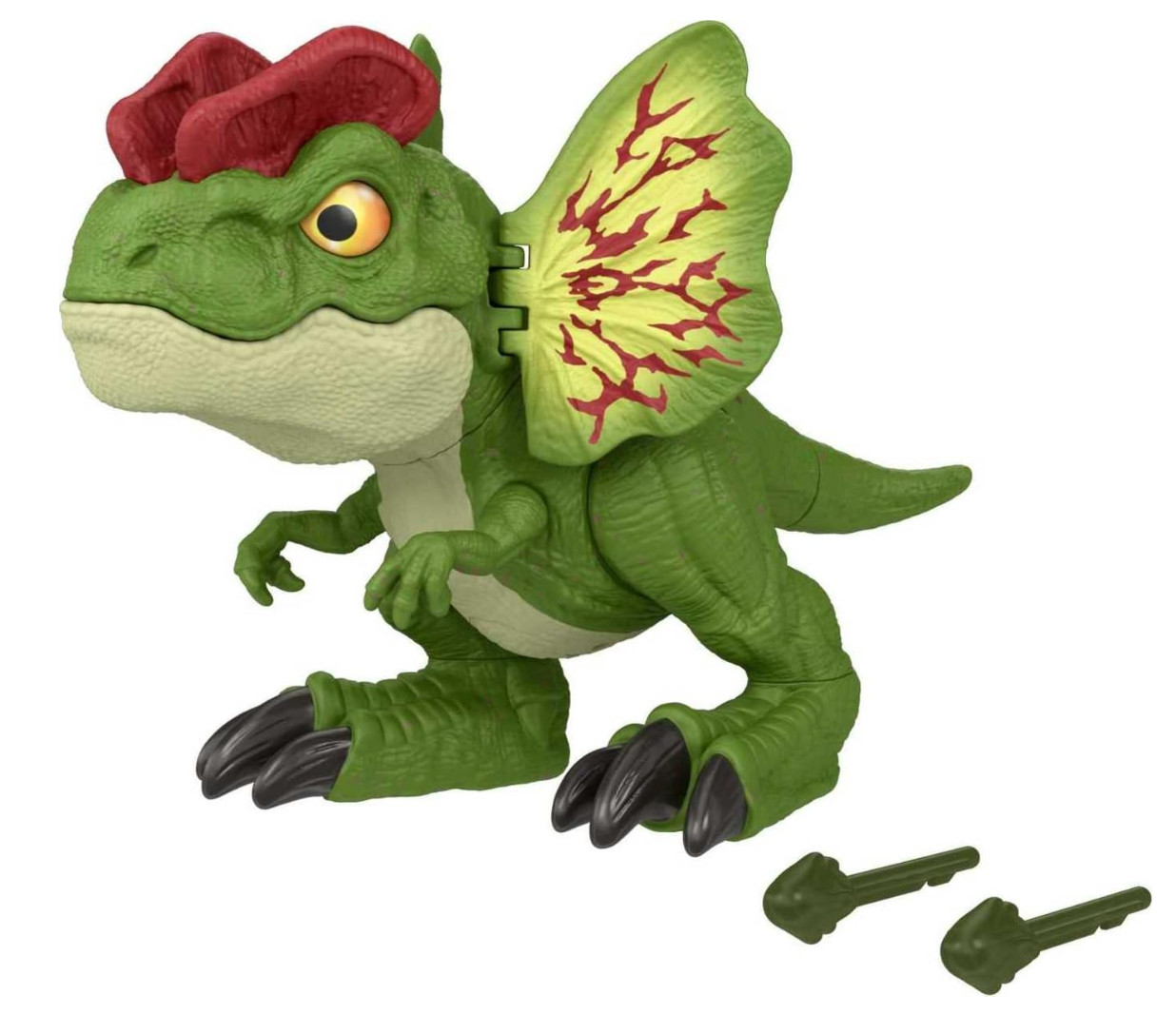 Jurassic World Uncaged figurine Dilophosaurus jouet dinosaure avec tir articulé 20cm