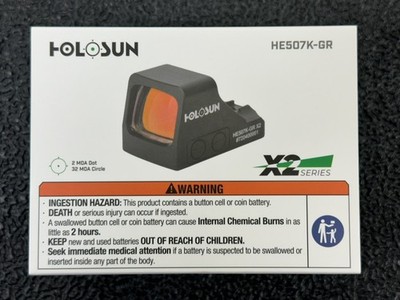 HOLOSUN HE507K-GR X2 Dot Sight - Black for sale online | eBay