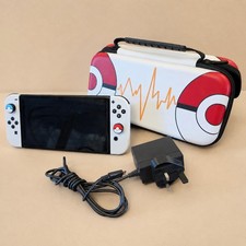 Nintendo Switch OLED Pokémon Bundle with Case & Poké Ball Thumbgrips
