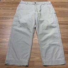 Carhartt Pants Mens 42x30 Tan B151 Dungaree Fit Workwear Carpenter Utility