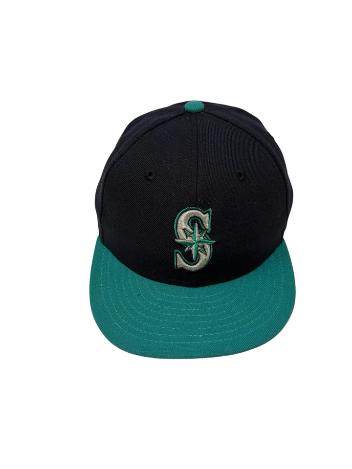 MLB Seattle Mariners On Field New Era 59Fifty Fitted Baseball Hat Cap Size 6 3/4 - Image 2 of 4