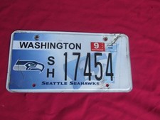 Seahawks Seattle License Plate  Washington State Issued Specialty Theme 12's NFL