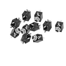 10 Pcs 3 Terminal 3.5mm Female DC Power Audio Jack Socket PCB Mount Connector