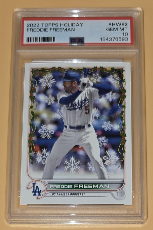 Freddie Freeman PSA 10 Low Pop 2022 Topps Holiday Baseball Los Angeles Dodgers