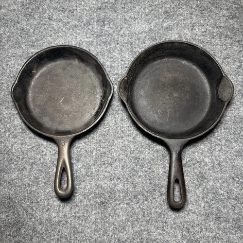 Vintage Wagner Ware Sidney O 1053 No. 3 & Other Cast Iron Skillet 7” READ
