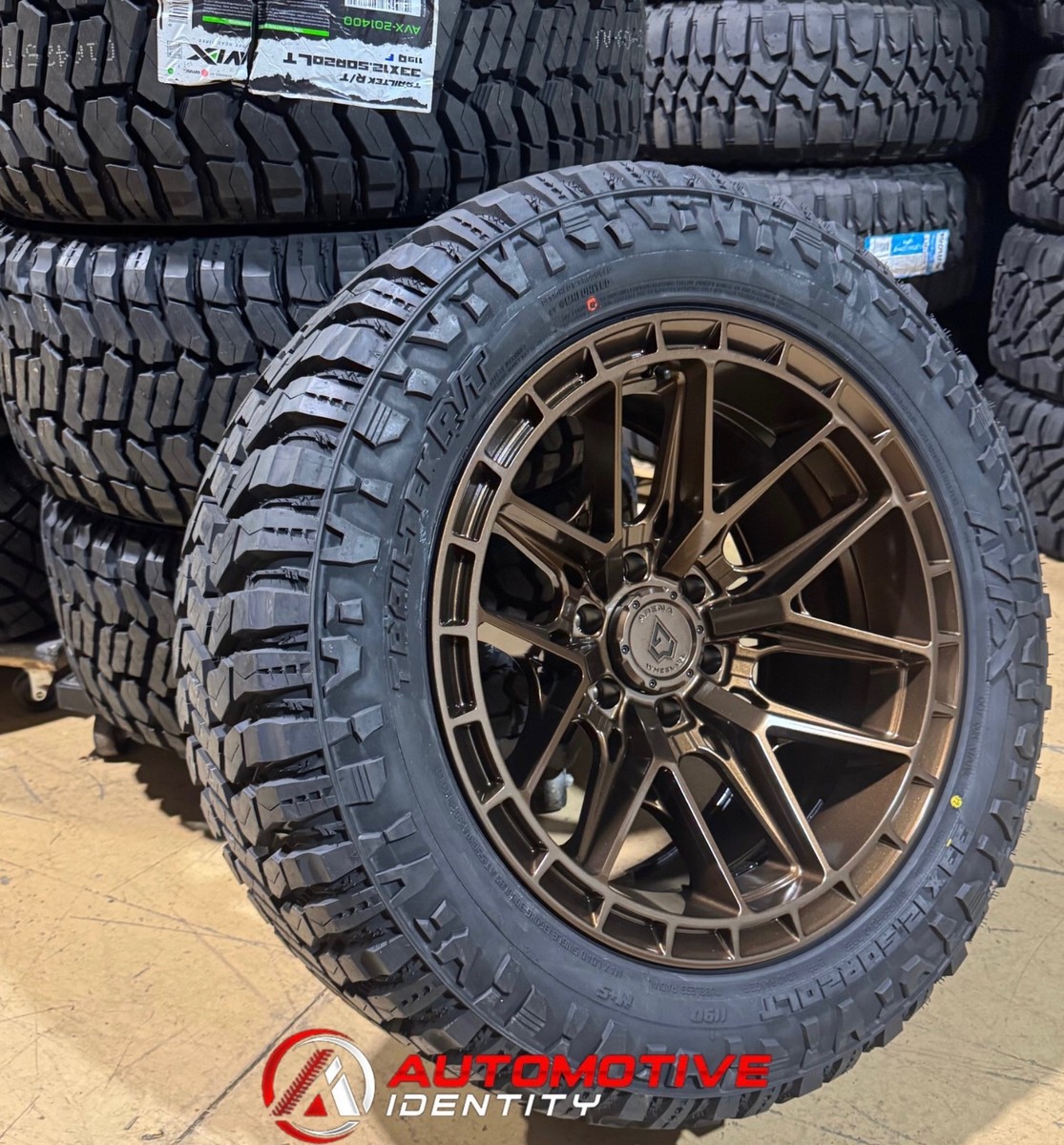 中古 美品 レンツ α-10 20x10 Arena Battle Bronze Wheels 33