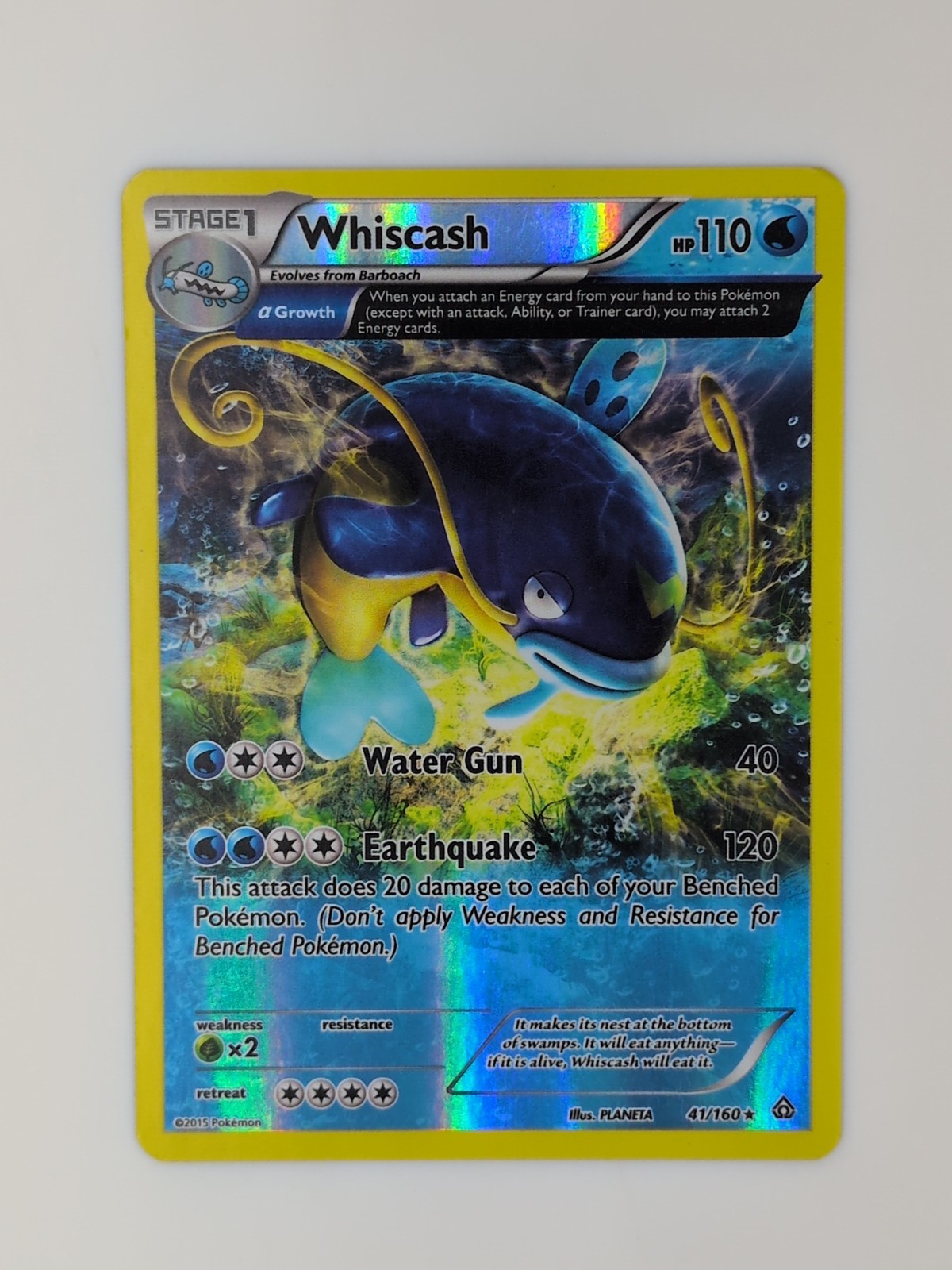Whiscash (Alpha) 41 Near Mint - Primal Clash Reverse Holo Rare